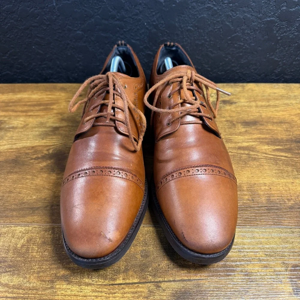 Cole Haan Grand.OS C31097 British Tan Leather Cap Toe Oxford Mens 10 M